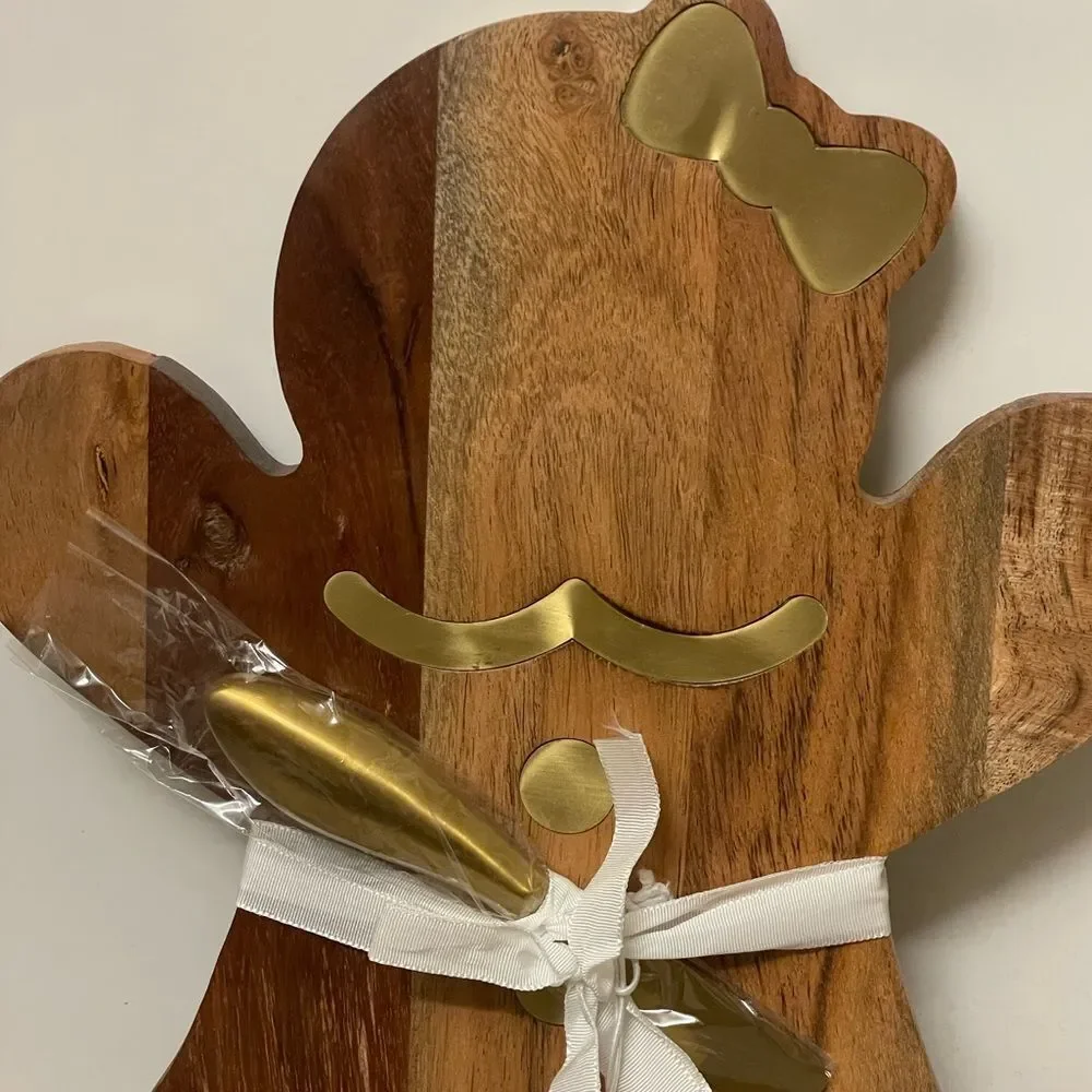 Entertainer Hello Kitty Gingerbread Designed Cheese Board w/Spreader Set (NWT)
